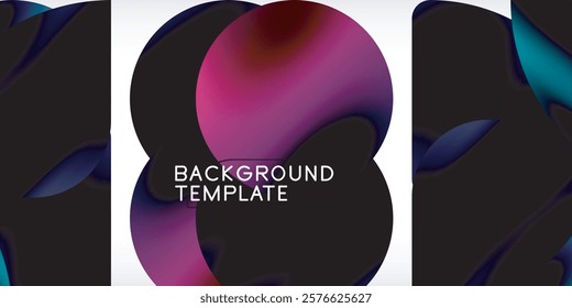 Bright circles with shadows abstract background