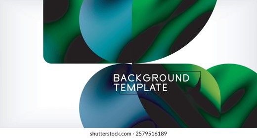 Bright circles with shadows abstract background