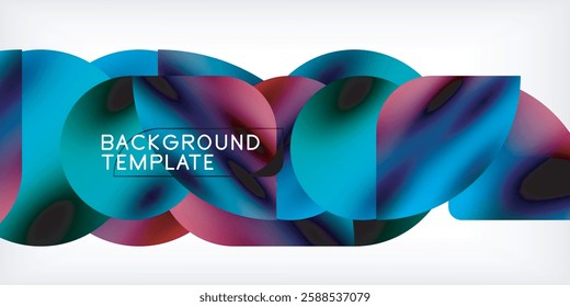 Bright circles with shadows abstract background
