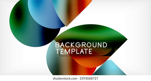 Bright circles with shadows abstract background