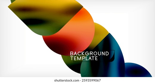 Bright circles with shadows abstract background