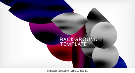 Bright circles with shadows abstract background