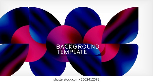 Bright circles with shadows abstract background