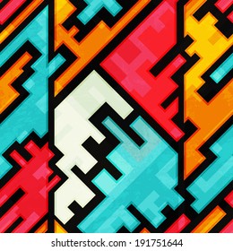 bright circuit seamless pattern