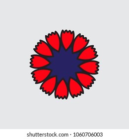 Bright circular geometric object on a light background.