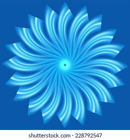 Bright circular rotation blue background 