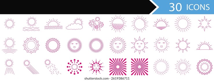 A bright, circular sun icon featuring a bold, golden-yellow center with evenly spaced rays radiating outward. The rays are sharp and slightly tapered, giving a sense of warmth and energy.