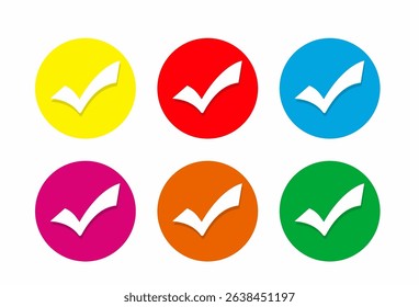 Bright Circular Tick Marks Vector Symbol 