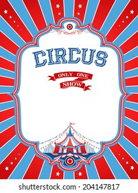 Bright circus poster with place for text