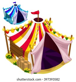 Bright circus tent. Vector illustration.