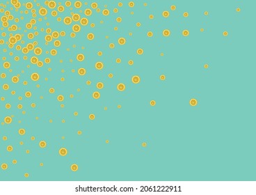 Bright Citrus Background Green Vector. Colorful Set. Sunny Citrus Slice. Health Yellow Illustration.