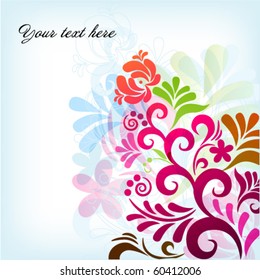 Bright classic floral background