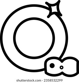 Icono de esquema de cena de limpieza luminosa