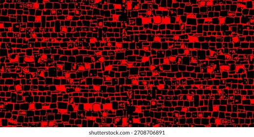 Ilustración vectorial de textura de fondo de pared de ladrillo negro rojo brillante y limpio para Fondo de pantalla de construcción o fondo editable y escalable eps 10.