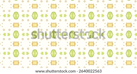 Bright and clean seamless pattern of garden vegetables including cucumber, bell pepper, and carrot slices on a white background.