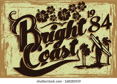 BRIGHT COAST PRINT VECTOR
