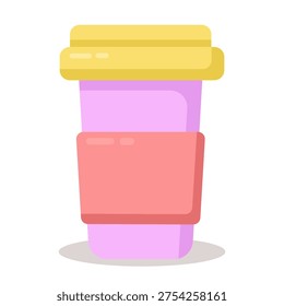 Bright coffee cup hot drink colorful cafe beverage cozy morning concept