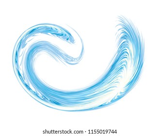 Bright cold cyan circle midpoint flower drawing shape art design. Fuzzy magic sphere form in modern artist cartoon creative line style. Navy aqua color motley power boom ball symbol on space for text