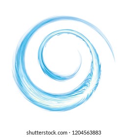 Bright cold cyan circle midpoint flower drawing shape art design. Big fuzzy magic sphere form in modern artist cartoon creative line style. Navy aqua color motley power boom symbol on space for text