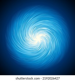 Bright cold cyan circle midpoint drawing shape art design. Big fuzzy magic sphere form in modern artist cartoon creative line style. Navy aqua color motley power boom ball symbol on dark fond for text