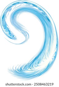 Bright cold cyan circle midpoint flower drawing shape art design. Big fuzzy magic sphere form in modern artist cartoon creative line style. Navy aqua color motley power boom symbol on space for text