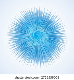 Projeto de arte mística circular brilhante e frio. Esfera de disco de alma mágica sagrada forma no estilo moderno da linha de tecnologia criativa. Marinha aqua cor motley poder explosão bola símbolo no escuro fond para texto