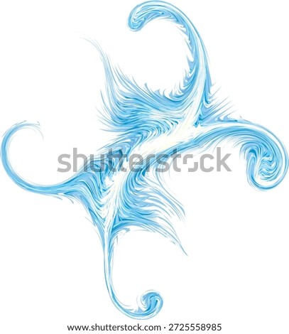 Bright cold cyan circular midpoint shape mystic art design. Sacred magic soul disc sphere form in modern creative tech line style. Navy aqua color motley power blast ball symbol on dark fond for text
