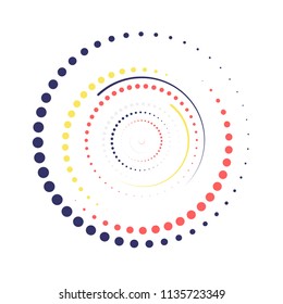 Bright color abstract background in minimalist style made from colorful circles. Business concept for cover decoration of brochure, flyer or report.