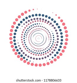 Bright color abstract background in minimalist style made from colorful circles. Business concept for cover decoration of brochure, flyer or report.