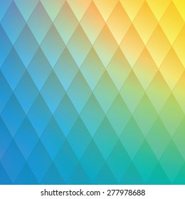 Bright color background blur. Rhombus, straight lines, cell pattern.