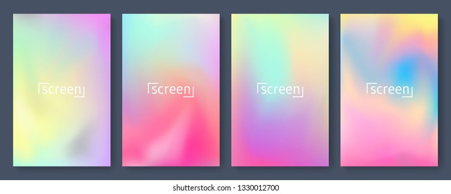 Bright color background with mesh gradient texture for brochure, leaflet, flyer, cover, catalog. Blue, pink, yellow, green placard poster template. Vector illustration.