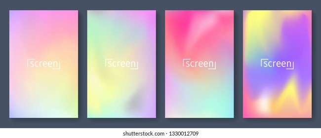 Bright color background with mesh gradient texture for brochure, leaflet, flyer, cover, catalog. Blue, pink, yellow, green placard poster template. Vector illustration.