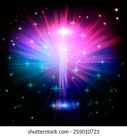 Bright color background, Space, Vector illustration 