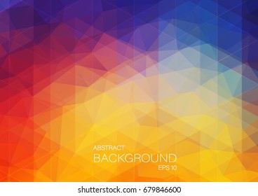 Bright color background with triangle shapes
