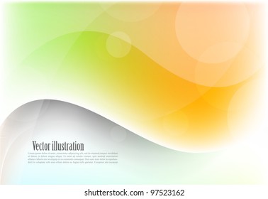 Bright color background with waves and circle