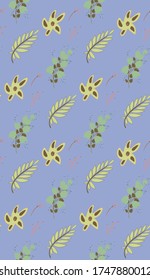 Bright color beautiful background. Tileable images from  wild herbs and  natural colors. Summer theme pattern.