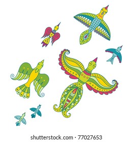 Bright color birds