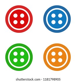 Bright color buttons. Set of buttons for clothes. Vector illustration. EPS 10.