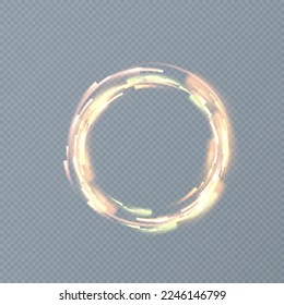 Bright color circle, abstract light ring for web design and illustrations.