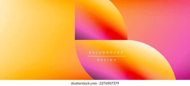 Círculo de color brillante y elemento redondeado fondo abstracto geométrico mínimo para carteles, cubiertas, pancartas, folletos, sitios web