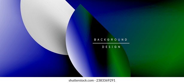 Bright color circle and round element minimal geometric abstract background for posters, covers, banners, brochures, websites