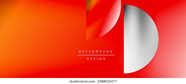 Bright color circle and round element minimal geometric abstract background for posters, covers, banners, brochures, websites