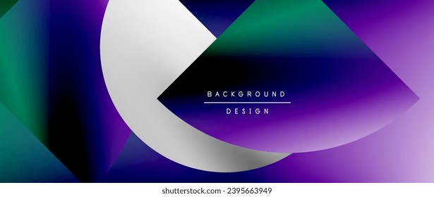 Bright color circle and round element minimal geometric abstract background for posters, covers, banners, brochures, websites