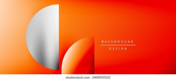 Bright color circle and round element minimal geometric abstract background for posters, covers, banners, brochures, websites