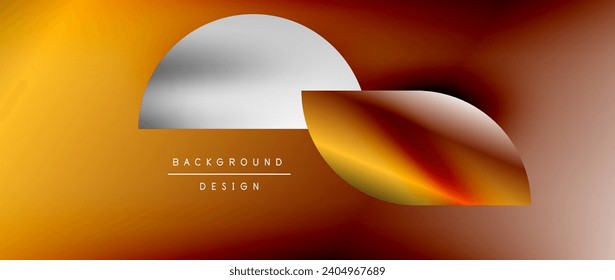 Círculo de color brillante y elemento redondeado fondo abstracto geométrico mínimo para carteles, cubiertas, pancartas, folletos, sitios web