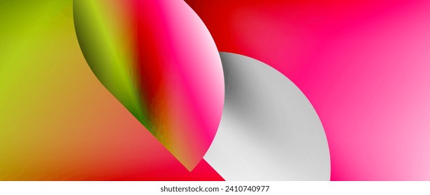 Bright color circle and round element minimal geometric abstract background for posters, covers, banners, brochures, websites