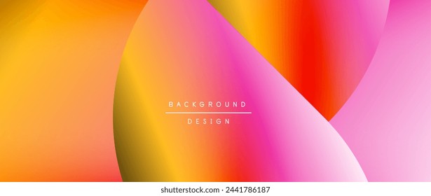 Bright color circle and round element minimal geometric abstract background for posters, covers, banners, brochures, websites