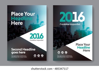Bright Color with City Background Business Book Cover Design Template in A4. Easy to adapt to Brochure, Annual Report, Magazine, Poster, Corporate Presentation, Portfolio, Flyer, Banner, Website.