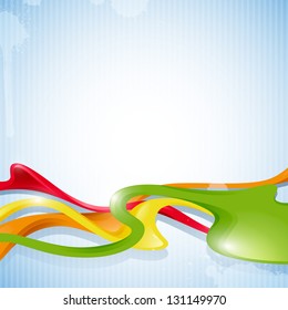 Diseño de color brillante con ondas abstractas