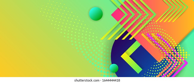 Bright color design backgrounds template summer juicy background with geometric elements
